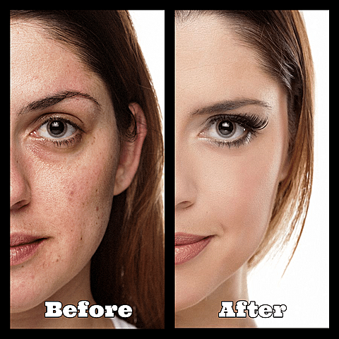 Black Stroke Element Comparison Of Skin Care Products Promotion Fashion Simple Style Poster Ecommerce Product Image