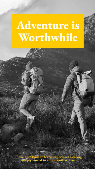 Climb Mountain Travel Record Sport Promotion Fashion Simple Style Poster Instagram Story