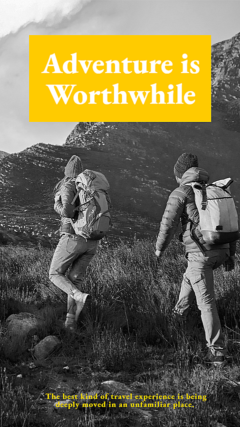 Climb Mountain Travel Record Sport Promotion Fashion Simple Style Poster Instagram Story