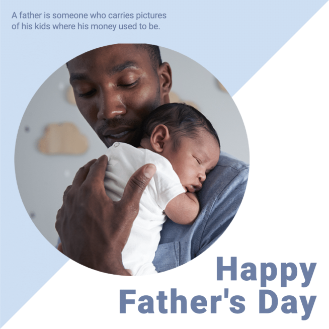 Fashion Father's Day Greeting Text Photo Instagram Post预览效果