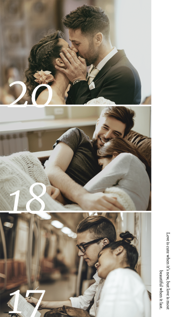 Simple Literary Couple Love Moment Record Instagram Story预览效果