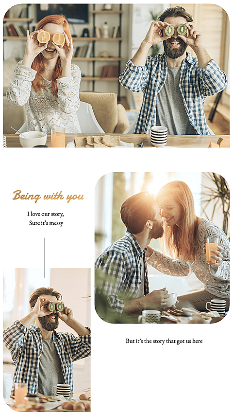 Literary Sunlight Smile Couple Record Instagram Story