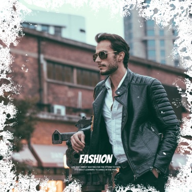 Special Frame Fashion Jacket Man Personal Display Instagram Post