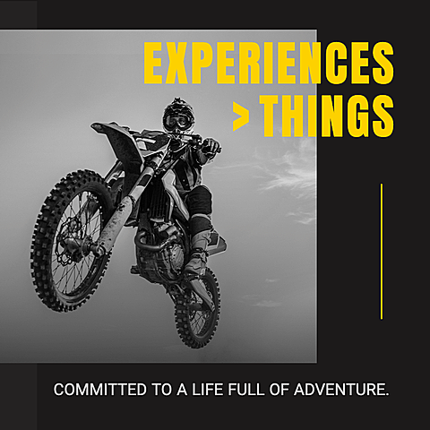 Simple Fashion Motocycle Man Personal Lifestyle Display Instagram Post