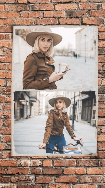 Red Wall Background Woman Photos Simple Fashion Style Instagram Story预览效果