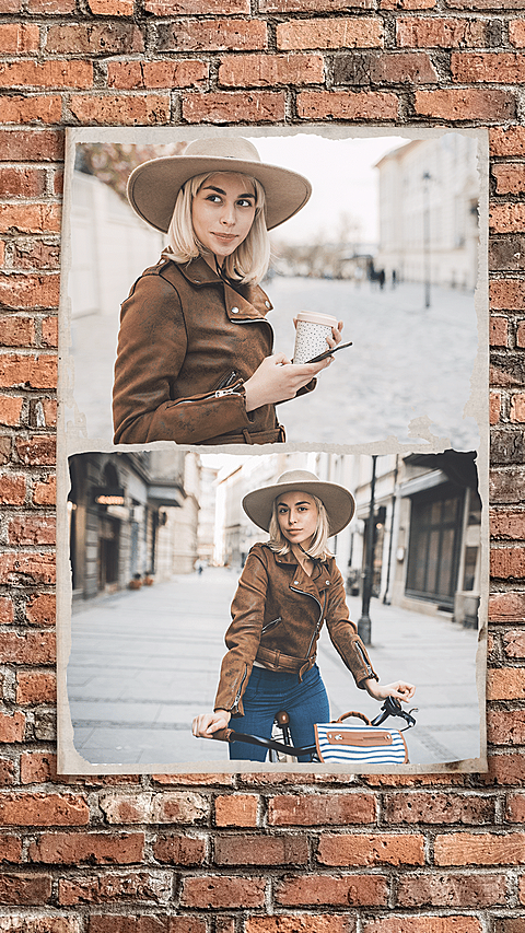 Red Wall Background Woman Photos Simple Fashion Style Instagram Story