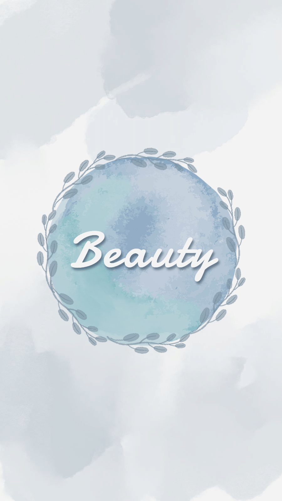 Watercolor Ring Frame Plant Pattern Text Beauty Instagram Highlight预览效果