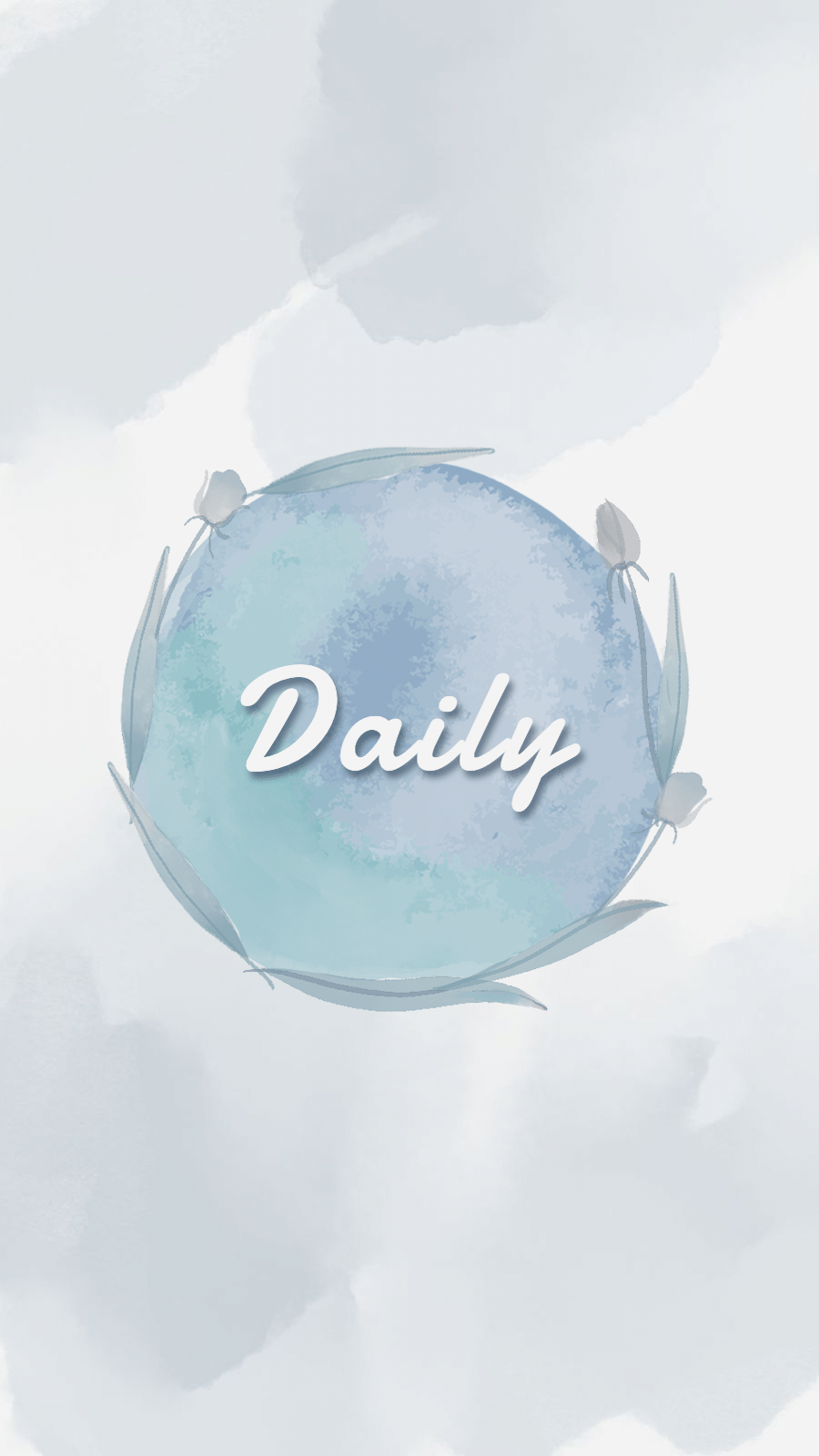 Watercolor Ring Frame Simple Text Daily Instagram HIghlight