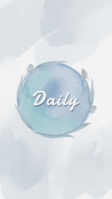 Watercolor Ring Frame Simple Text Daily Instagram HIghlight预览效果