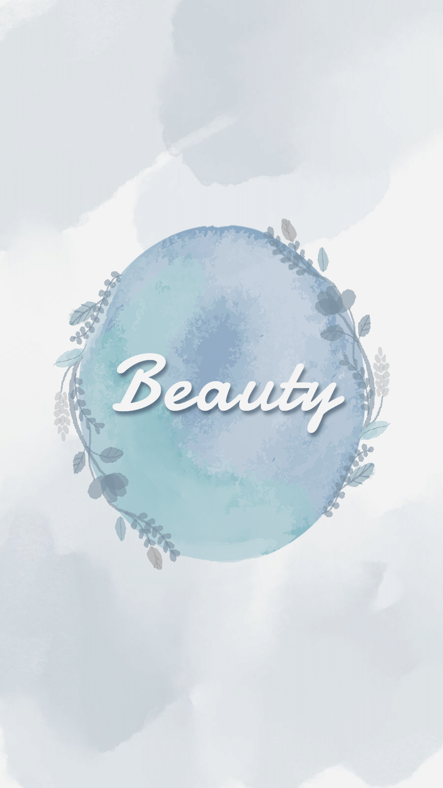 Fresh Watercolor Ring Frame Plants Decorate Simple Text Beauty Instagram Highlight