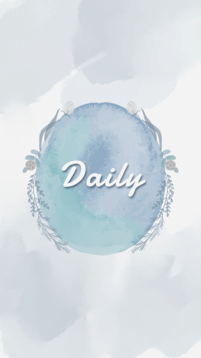 Simple Fresh Style Leaves Pattern Watercolor Text Daily Instagram Highlight