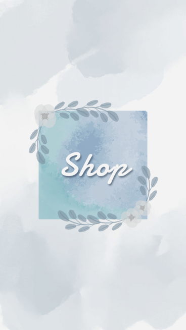 Square Frame Watercolor Leaves Decorate Simple Text Shop Instagram Highlight预览效果