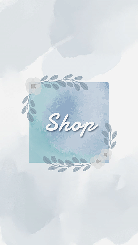 Square Frame Watercolor Leaves Decorate Simple Text Shop Instagram Highlight