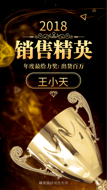 销售精英大字表彰预览效果
