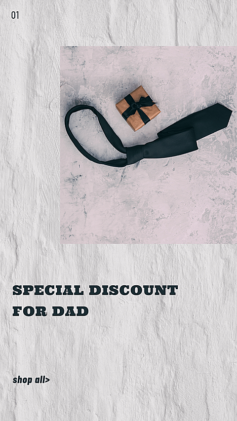 Pleated Paper Simple Father's Day Gift Tie Promo Ecommerce Story