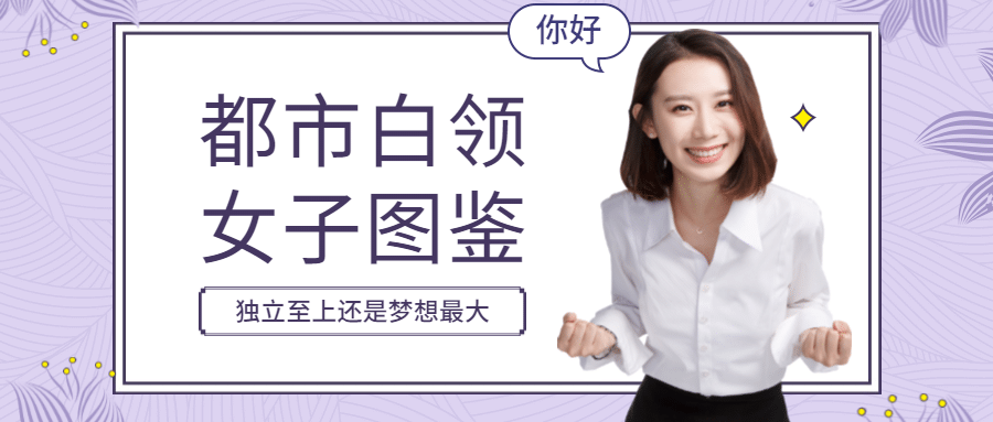 都市白领女子图鉴公众号首图预览效果