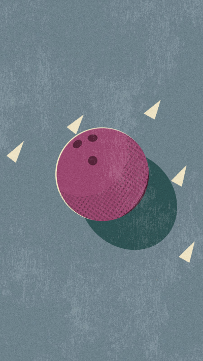 Simple Retro Hand Painted Sport Bowling Instagram Highlight