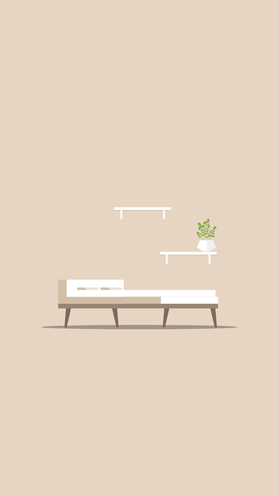 Fresh Hand Painted Household White Bed Items Illustration Instagram Highlight