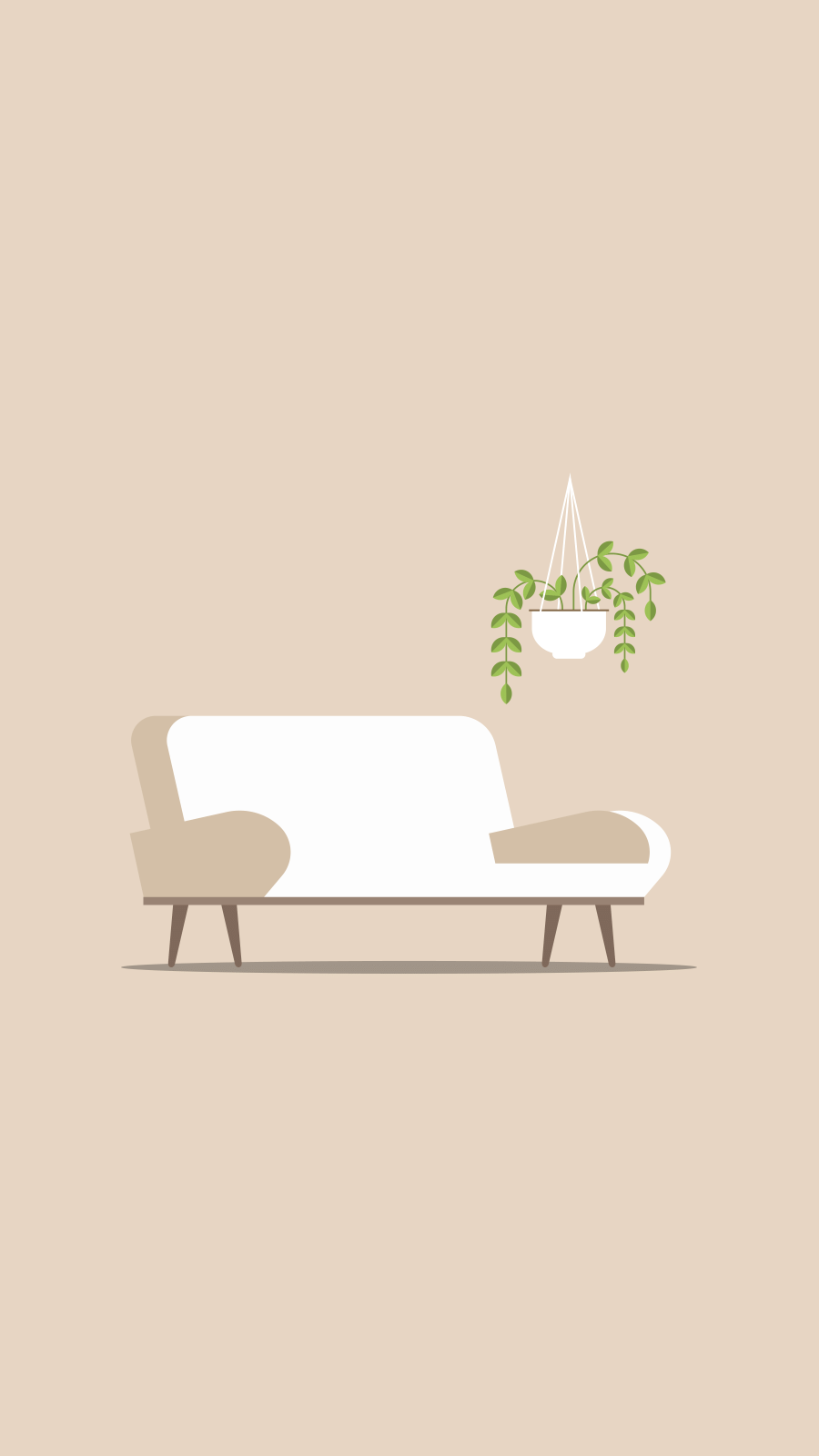 Cute Hand Painted Furniture Sofa Illustration Instagram Highlight