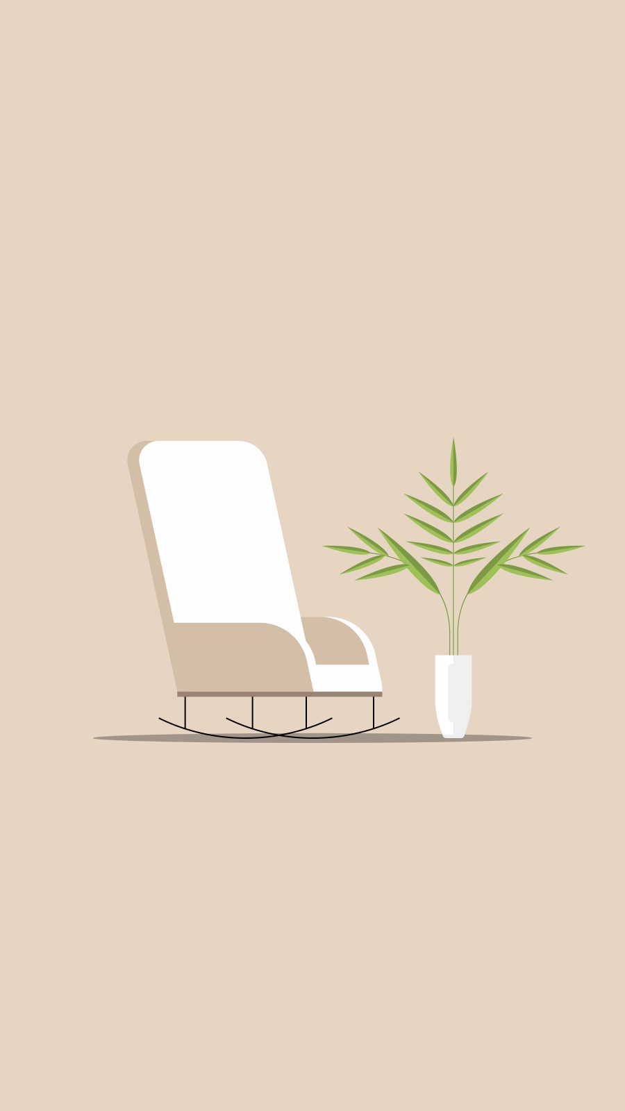 Fresh Hand Painted Furniture Rocking Chair Illustration Instagram Highlight