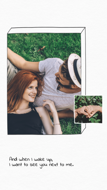 Simple Rectangle Frame Couple Dates Moment Record Quotes Instagram Story预览效果
