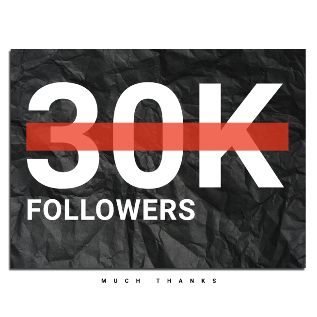 30K Followers Celebration Event Sales Announcement Ecommerce Product Image预览效果