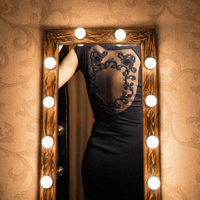Literary Mirror Woman Selfie Display Instagram Post
