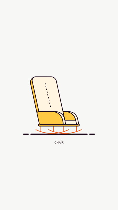 Cute Hand Painted Furniture Yellow Chair Illustration Instagram Highlight