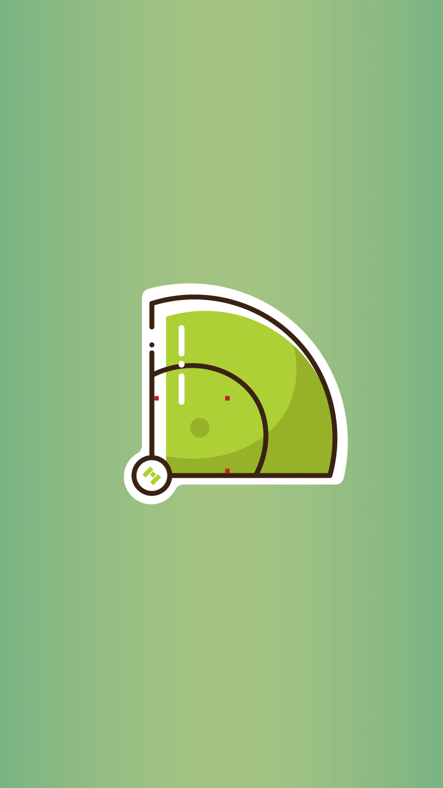 Green Background Baseball Fashion Simple Style Instagram Highlight