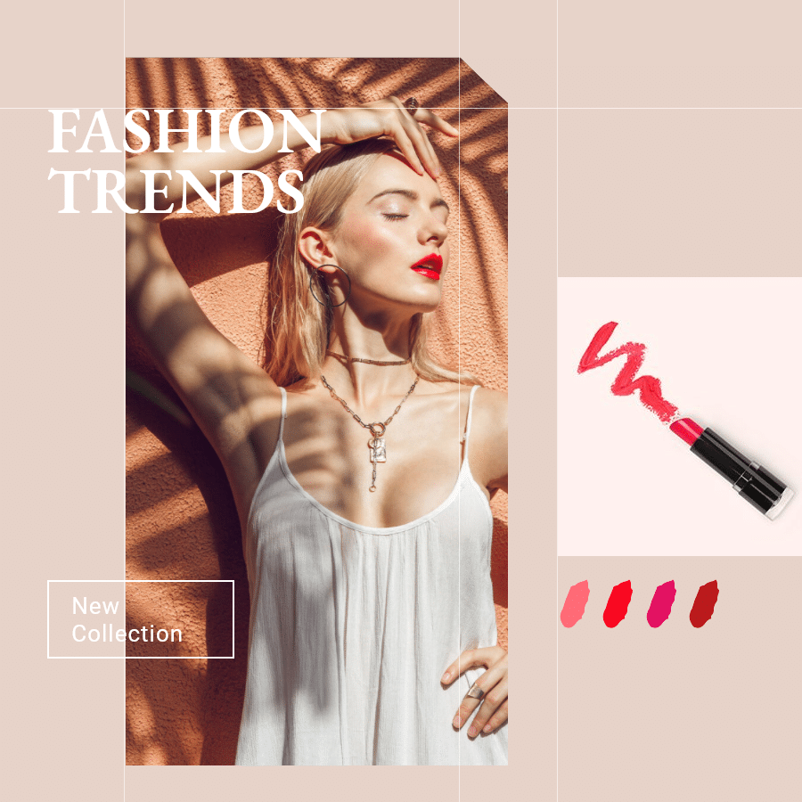 Lipstick Color Options Palette Ecommerce Product Image