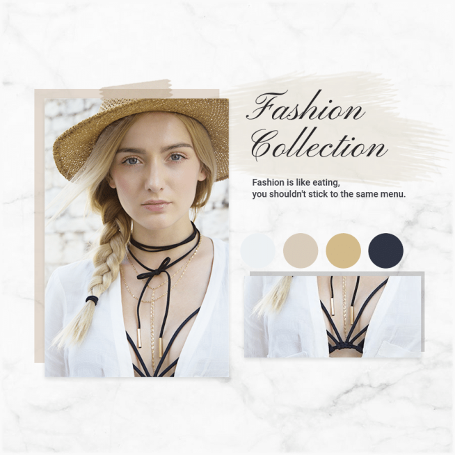Simple Fashion Makeup Clothes New Arrival Instagram Post预览效果