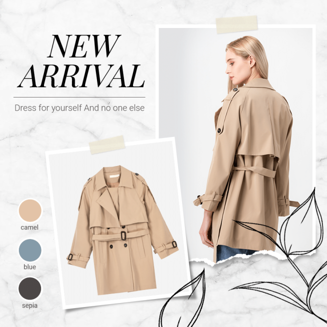 Simple Fashion Women's Dress New Arrival Display Instagram Post预览效果