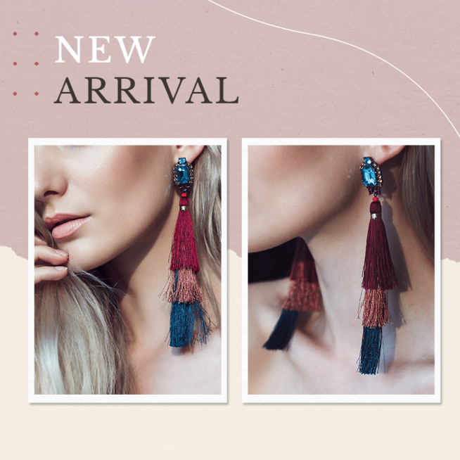 Literary Earring New Arrival Detail Display Ecommerce Product Image预览效果