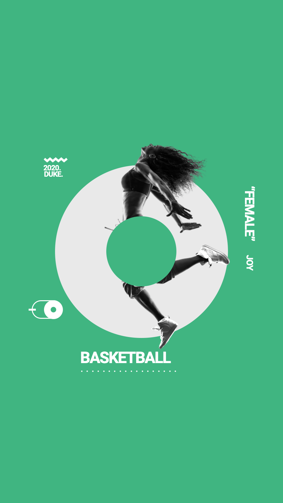 Fashion Green Ring Frame Sport Baskteball Woman Instagram Highlight