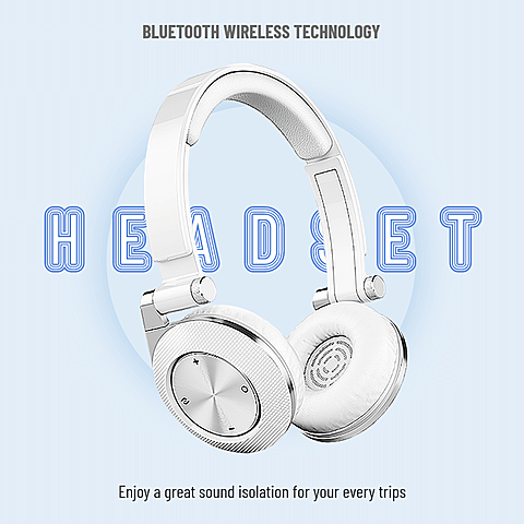 Minimal High Tech Style Headset Ecommerce Product Image