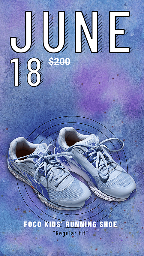 Watercolor Effect Sports Running Shoes Promotion Ecommerce Story
