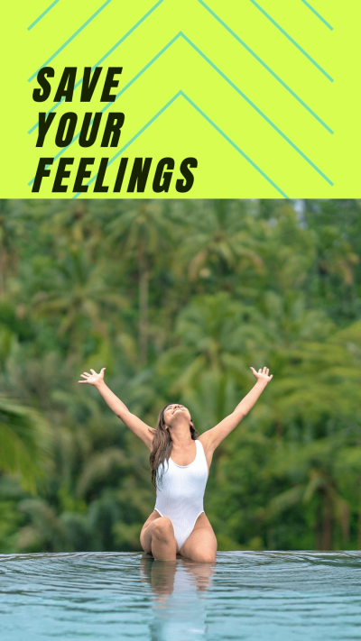 Simple Fashion Line Element Swim Woman Text Quotes Instagram Story