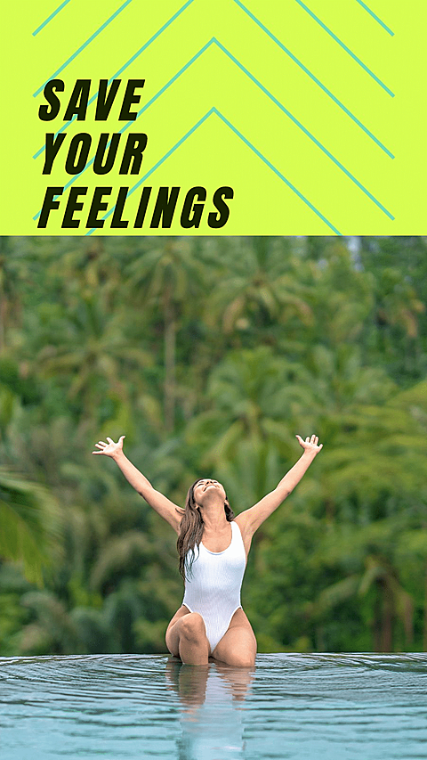 Simple Fashion Line Element Swim Woman Text Quotes Instagram Story