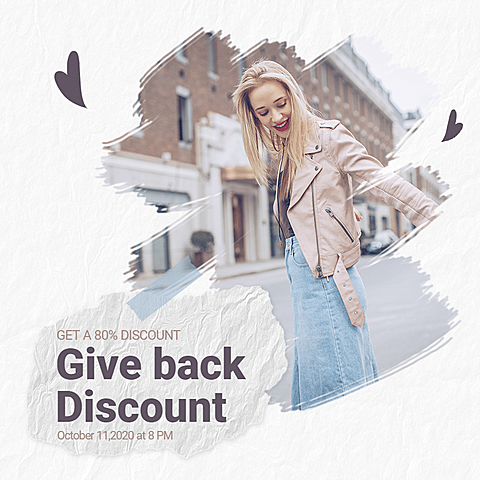 Simple Literary Women's Wear Give Back Discount Instagram Post