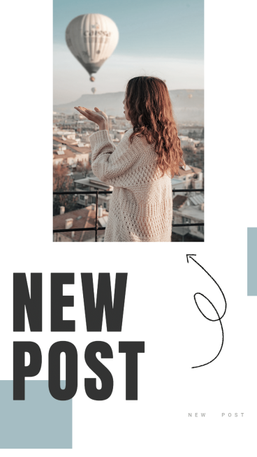 Simple Fresh Woman Personal Display New Post Instagram Story预览效果