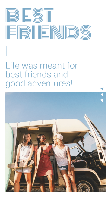 Simple Fresh Friends Group Photos Display Instagram Story预览效果