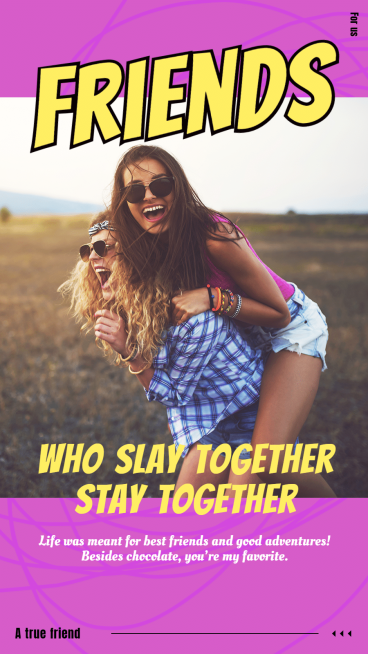 Fashion Girls Friend Record Quotes Instagram Story预览效果