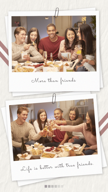Literary Paper Background Friendship Day Group Photo Instagram Story预览效果