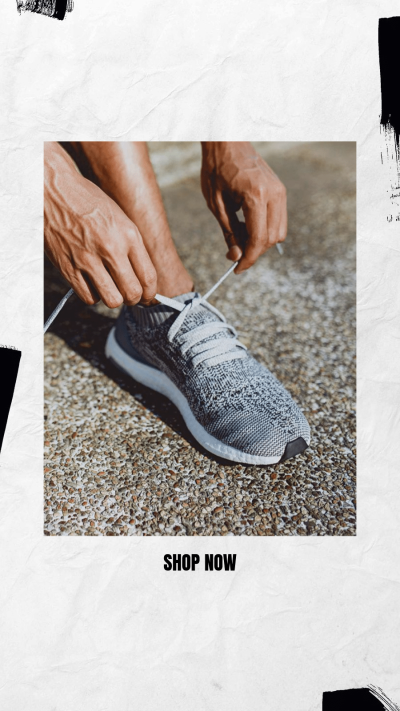 Simple Literary Sport Shoes Display Introduction Instagram Story