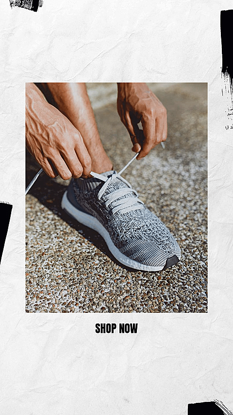 Simple Literary Sport Shoes Display Introduction Instagram Story