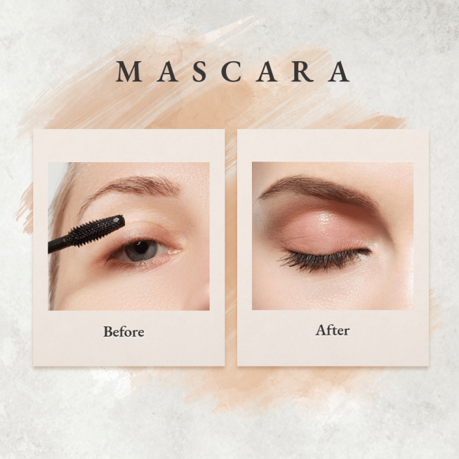 Mascara Beauty Before and After Applying Effect Display Ecommerce Product Image预览效果