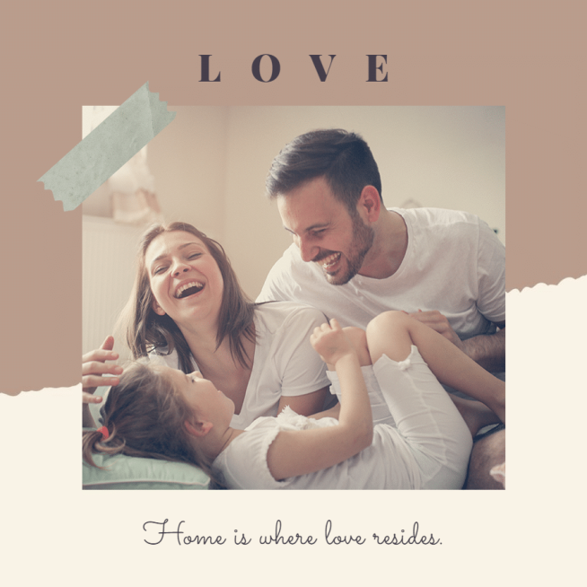 Family Photo Happy Time Fashion Simple Style Poster Instagram Post预览效果