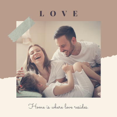 Family Photo Happy Time Fashion Simple Style Poster Instagram Post