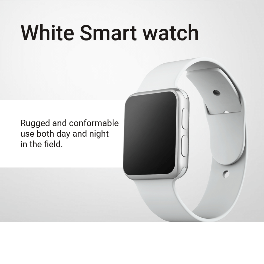 White Smart Watch Electronic Device Ecommerce Product Image