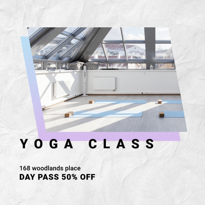 Simple Fashion Yoga Class Introduction Promo Instagram Post预览效果